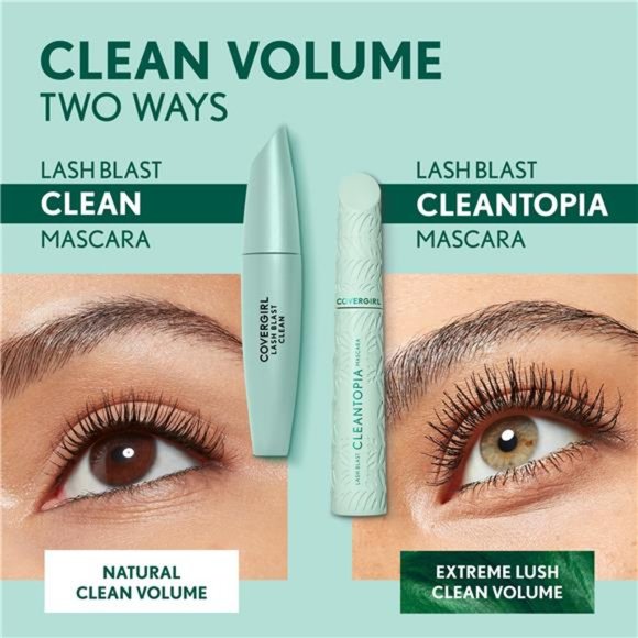 COVERGIRL Lash Blast Cleantopia Mascara, 800 Extreme Black, 0.32 fl oz - Picture 6 of 15